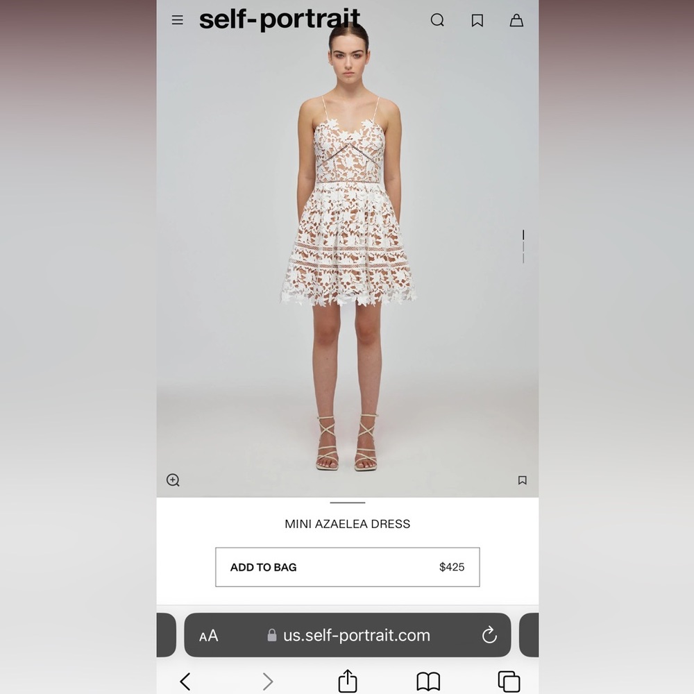 Self-portrait Mini Azaelea Dress
